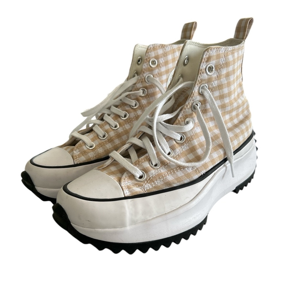 Converse gingham hiker high top